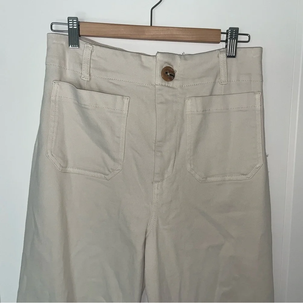 Maeve Colette Wide Leg Crop in Ivory 31T - Picture 4 of 9